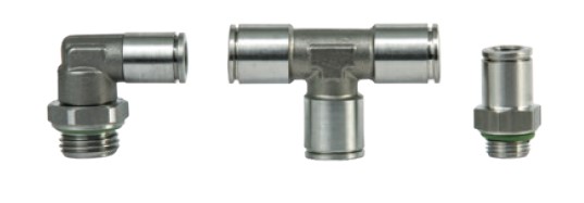 Push-In Verbinder messing vernickelt mit T.E.A. Oberflächenbehandlung Push-In Verbinder messing vernickelt mit T.E.A. Oberflächenbehandlung