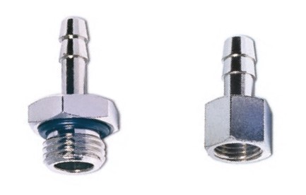 Schlauchverbinder aus Messing vernickelt